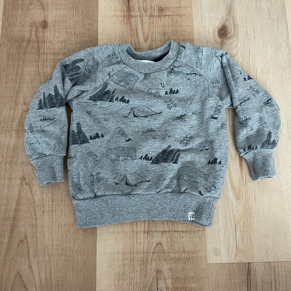Camping themed sweatshirt